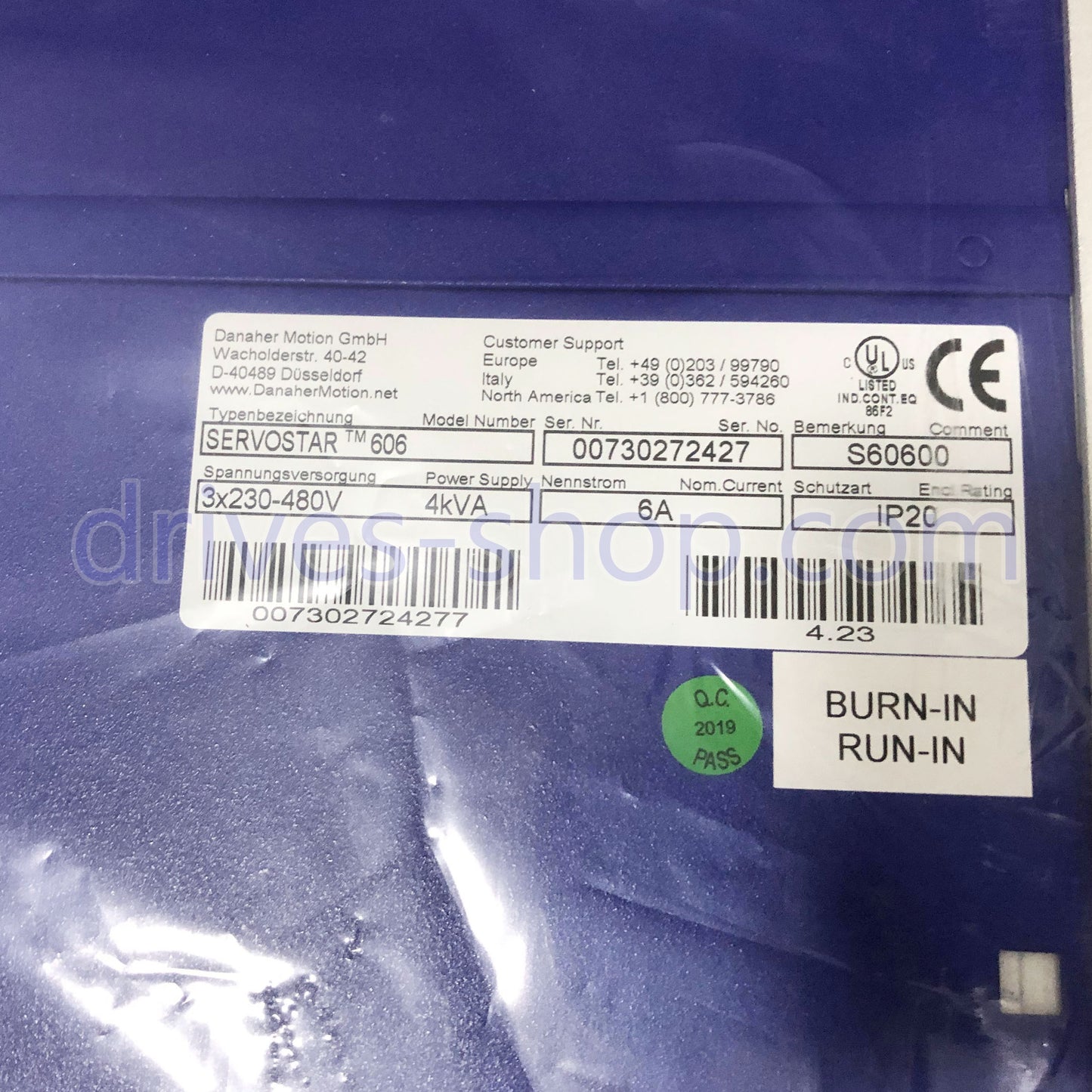 1PC New Kollmorgen SERVOSTAR 606 S60600 Servo Drive VIA DHL