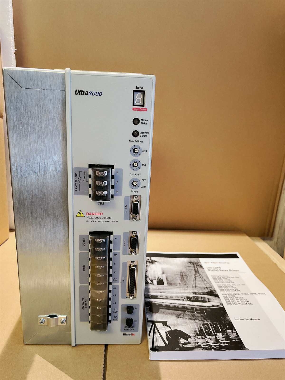 New Allen Bradley 2098-DSD-HV100-SE BULLETIN 2098 SERCOS DRIVE 5A/15A ULTRA 3000 W/INDEXING In Stock