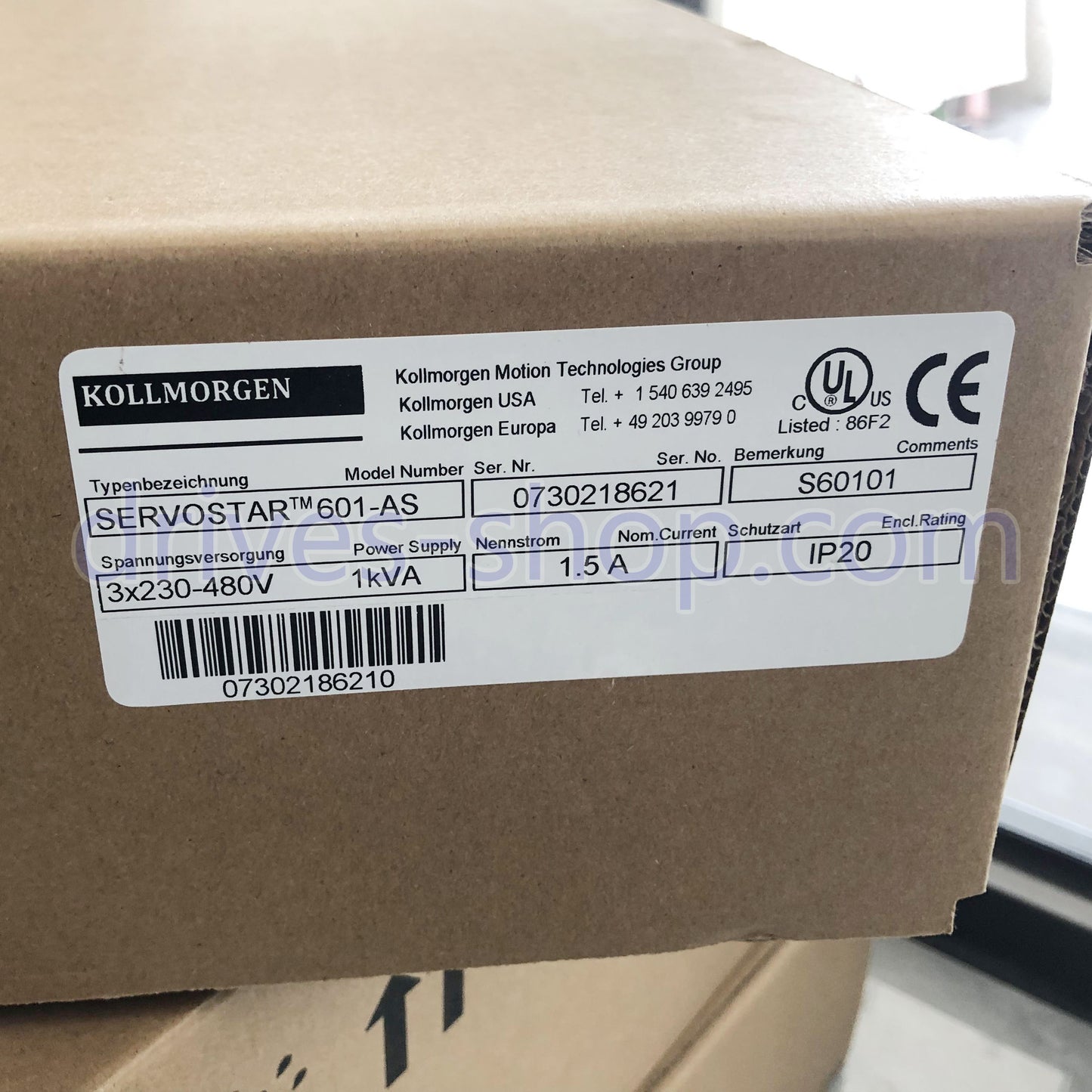 محرك سيرفو Kollmorgen Servostar 601-AS S60101 الجديد