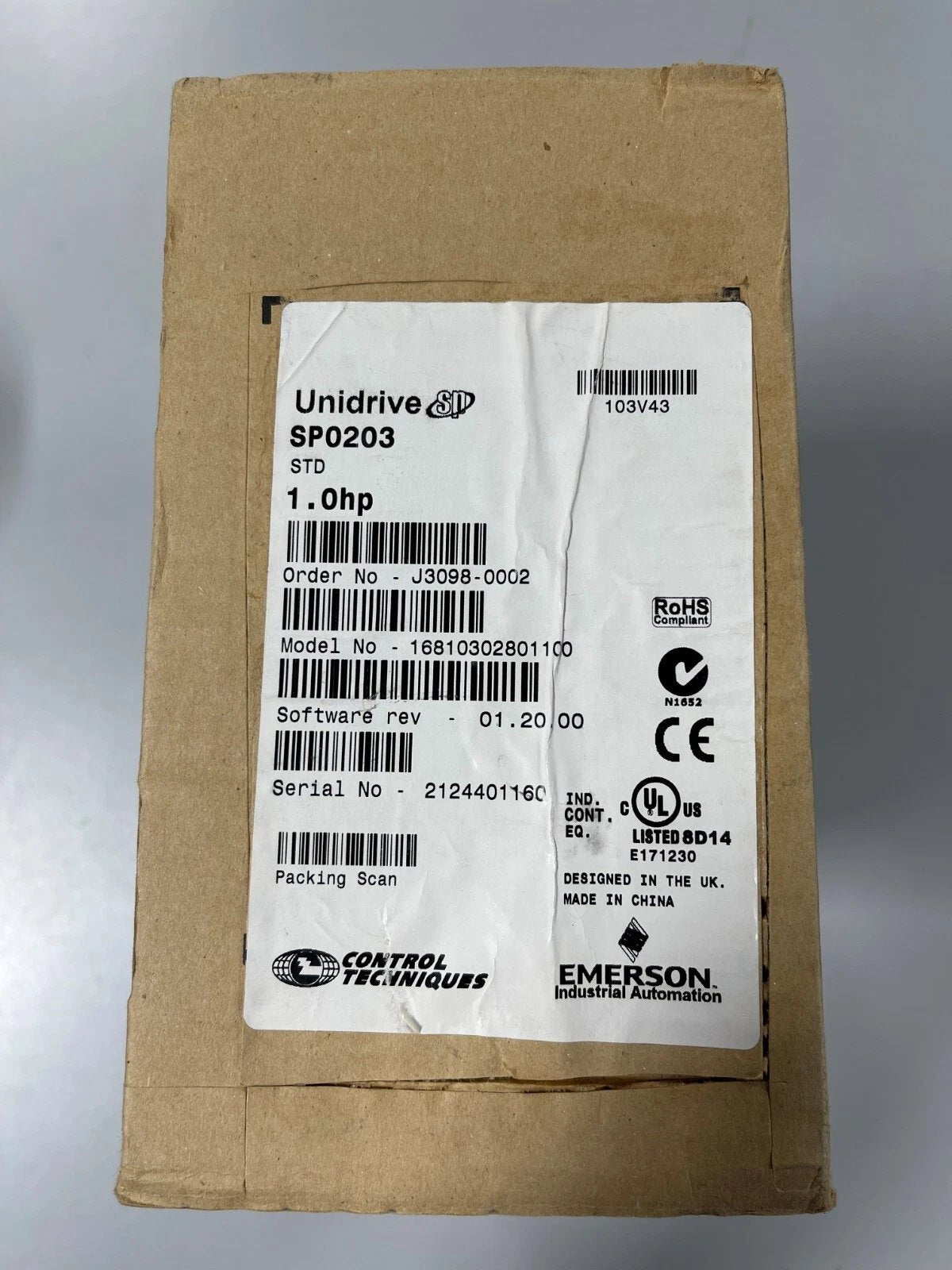 New Emerson Control Techniques SP0203 Expedited Shipping