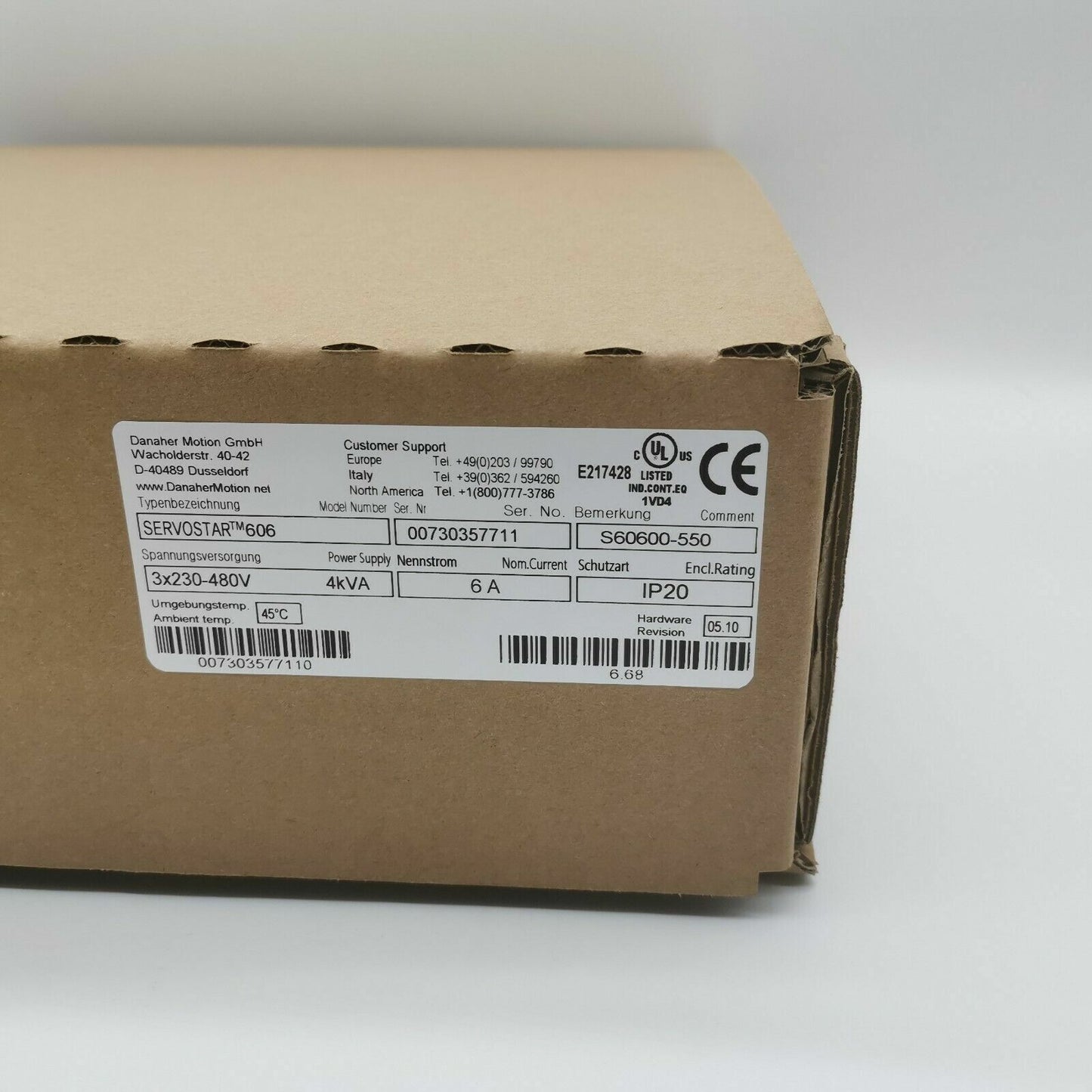 New Kollmorgen SERVOSTAR 606 S60600-550 Servo Drive VIA DHL One Year Warranty