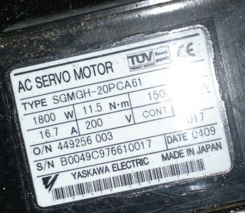 1 STÜCK Neu Im Karton Yaskawa SGMGH-20PCA61 Servomotor SGMGH20PCA61 Über DHL
