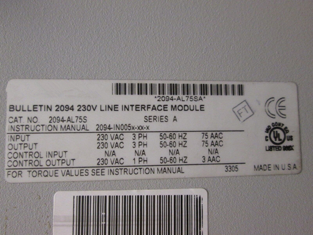 وحدة محور ألين برادلي 2094-AL75S الجديدة