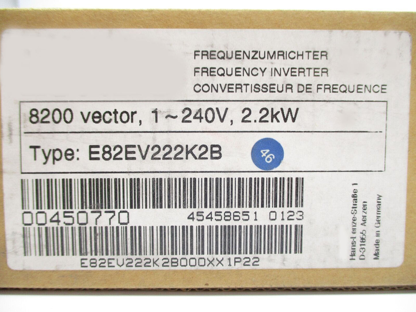 New LENZE E82EV222_2B Inverter