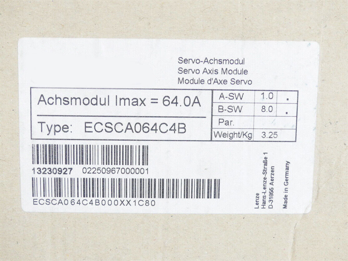 New LENZE ECSCA064C4B Inverter