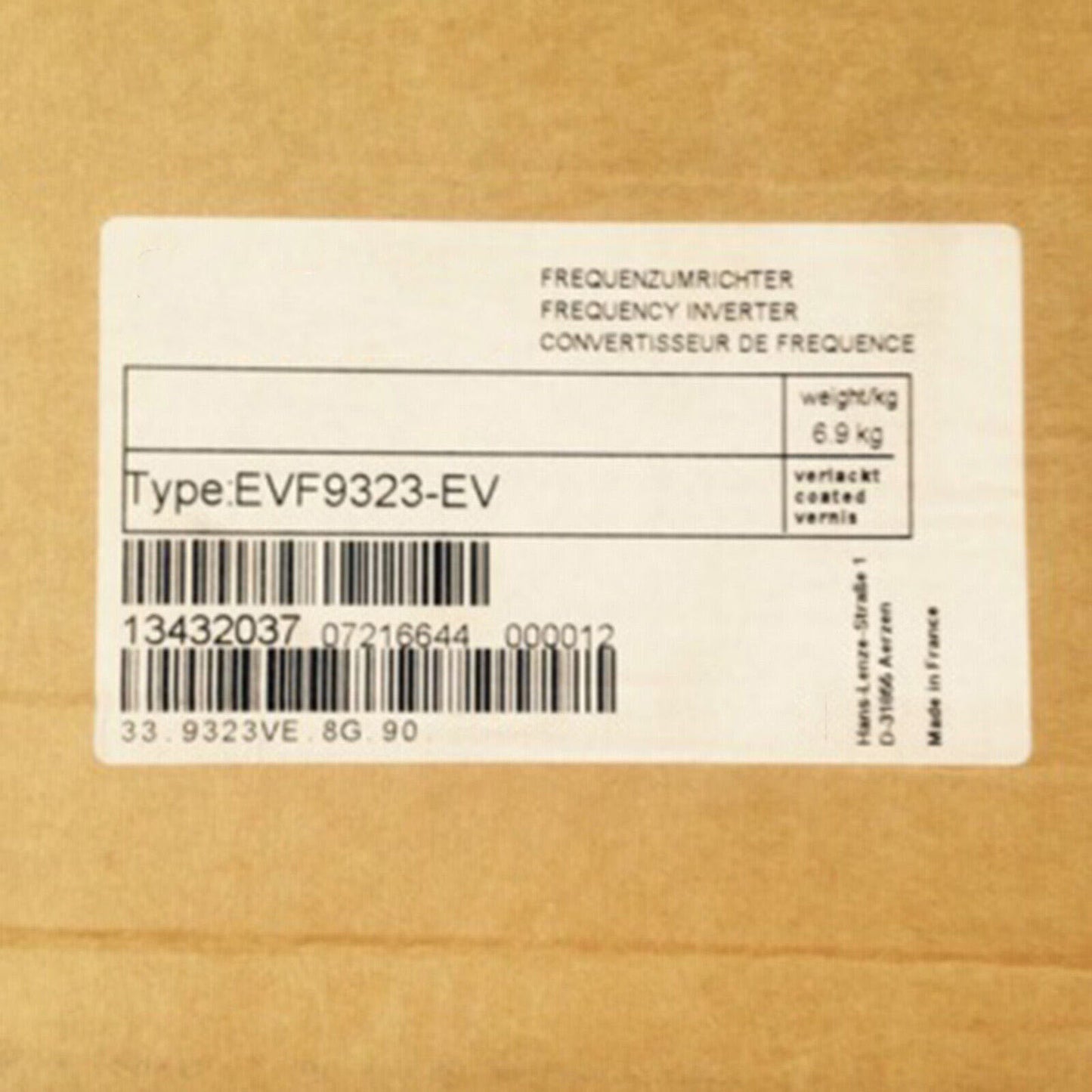 1PC LENZE EVS9323-EK Servoregler 9300 SERIE 400/480 VAC 1,5 KW (2 PS) EINGEBAUTE Einheit EVS9323EK Servo CAM PROFILER Neuer Schnellversand mit einjähriger Garantie Fedex/DHL/UPS