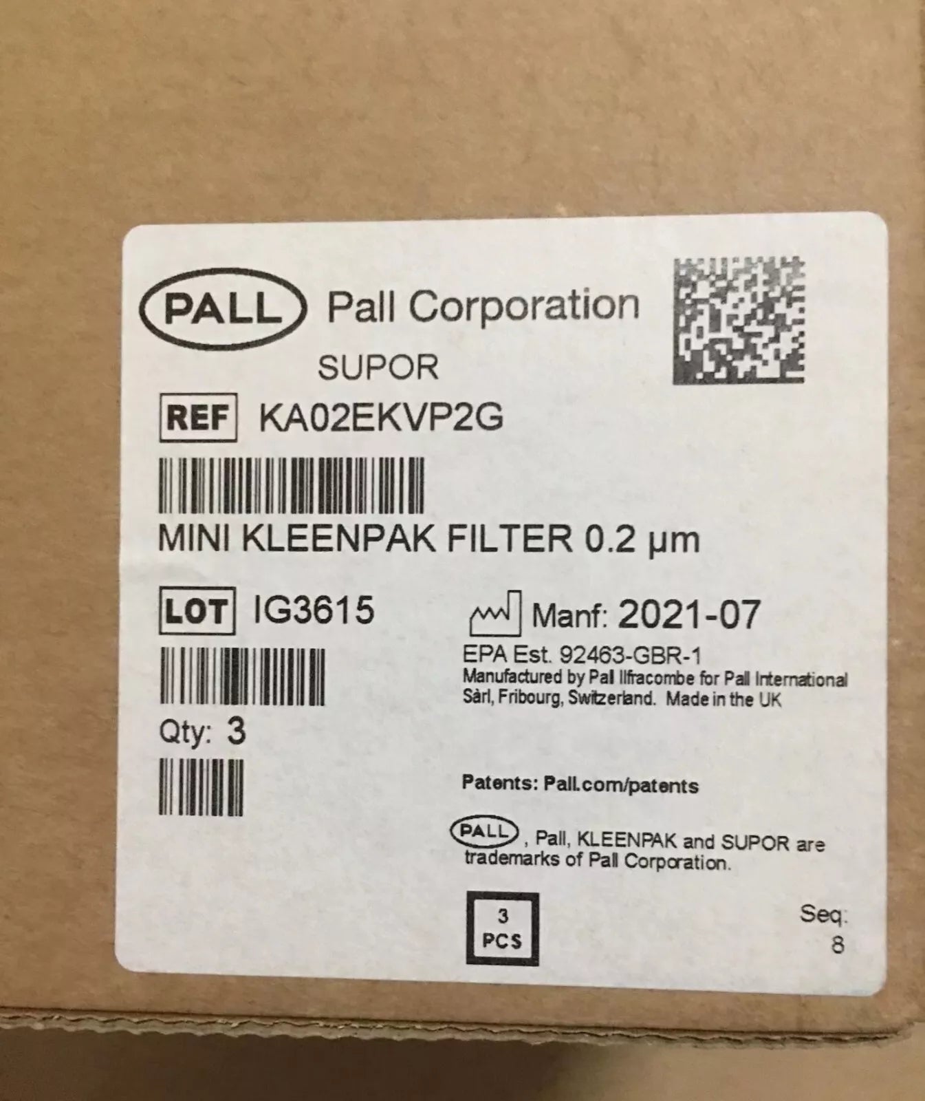 New Ka02ekvp2g Filter Element by DHL or FedEx #Vsr7 Ch Business