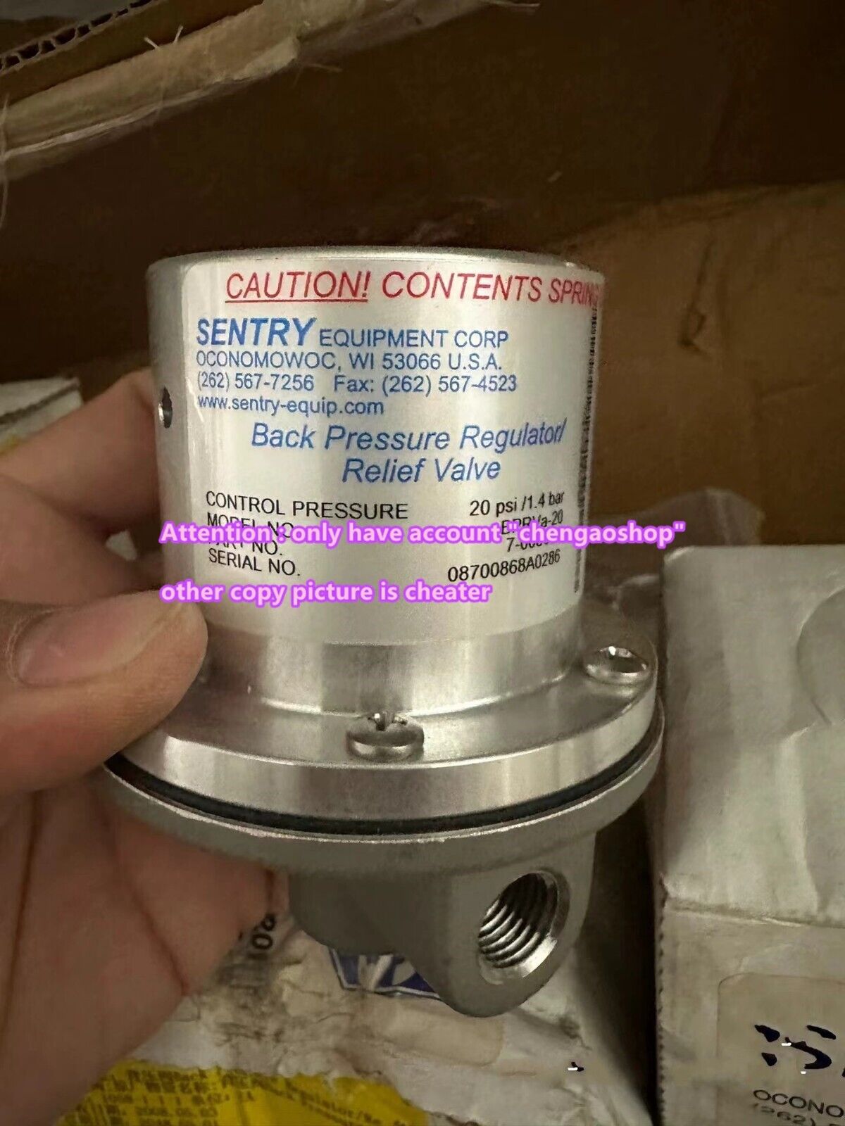New Bprva-20 Backpressure Valve by FedEx or DHL #N361f Yf Online