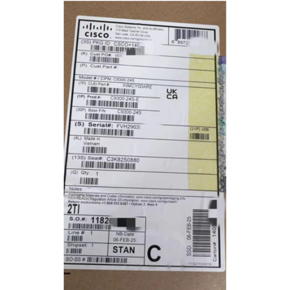 1PC New In Box Cisco C9300-24S-E Catalyst 9300 24 GE SFP Ports modular uplink Switch DHL Expedited Shipping