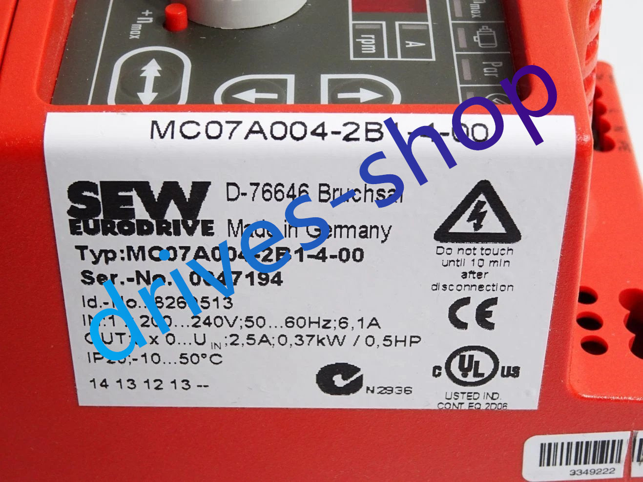 100% New SEW MC07A004-2B1-4-00 Servo Drive In Box DHL Expedited Shipping