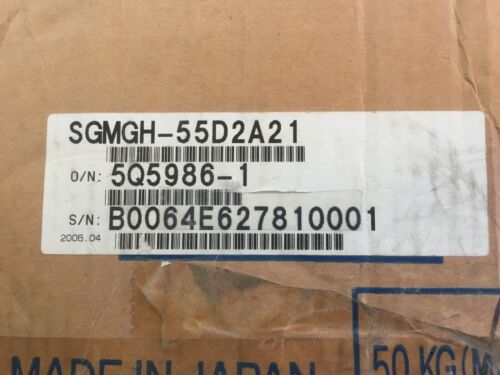 1PC New In Box Yaskawa SGMGH-55D2A21 Servo Motor SGMGH55D2A21 Via DHL